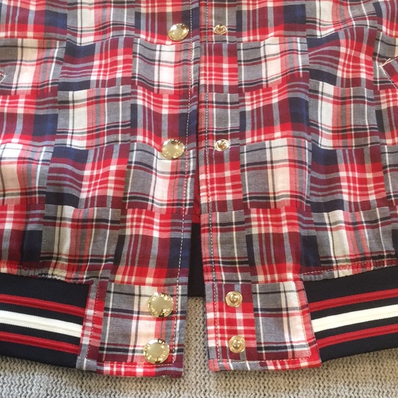 Vintage Tommy Hilfiger Patchwork Bomber Jacket L - Picture 9 of 16